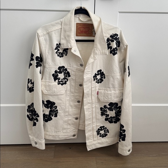 Levi's Denim Tears Denim Jacket - White 100% Authentic Size L